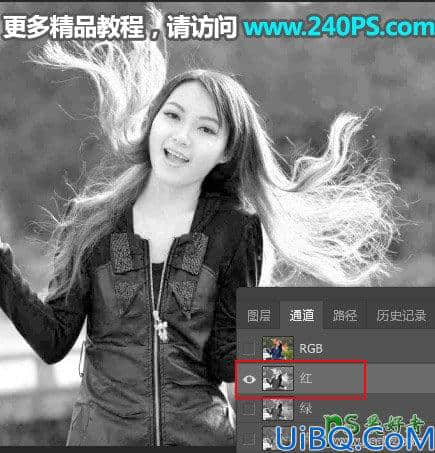 Photoshop扣头发教程：学习给飞舞着长头发的美女照片完美扣图，扣细发丝