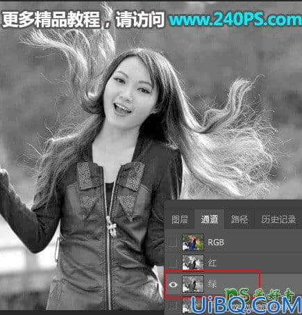 Photoshop扣头发教程：学习给飞舞着长头发的美女照片完美扣图，扣细发丝