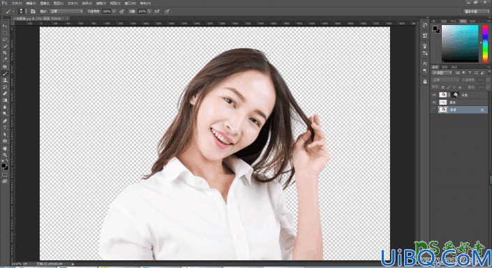 利用photoshop通道工具快速抠出美女人像头发丝，Photoshop抠头发教程实