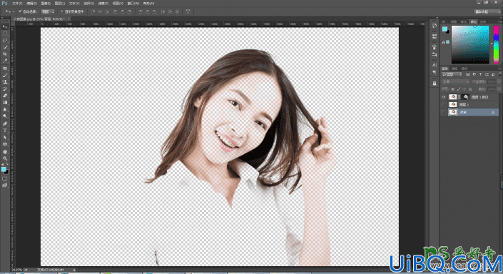 利用photoshop通道工具快速抠出美女人像头发丝，Photoshop抠头发教程实