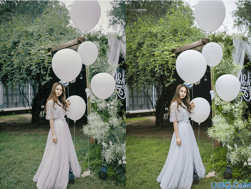 学习用photoshop胶片滤镜给漂亮的婚纱照女生调出古典胶片效果