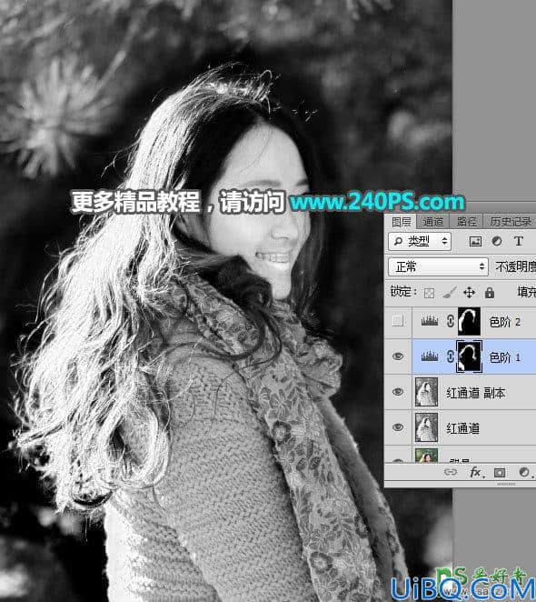 Photoshop抠头发丝教程：利用通道及钢笔工具给长发美女进行抠图换背景