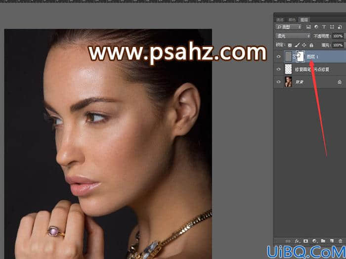 Photoshop商业人像磨皮：用中性灰磨皮修图技术给商业美女照片进行美化