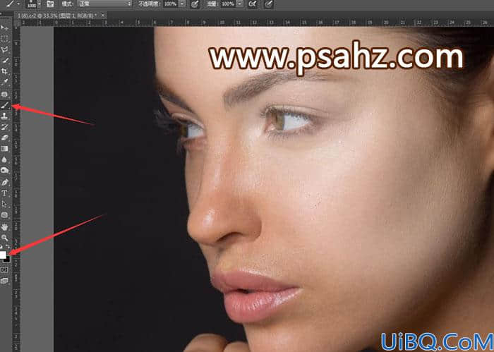 Photoshop滤镜特效教程：利用动感模糊滤镜来制作光影美女人像效果图。