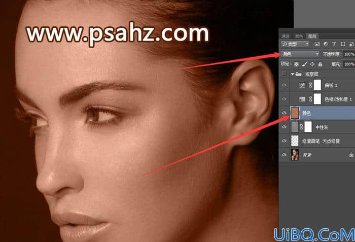 Photoshop商业人像磨皮：用中性灰磨皮修图技术给商业美女照片进行美化
