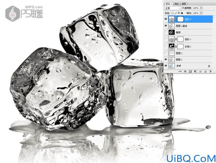 Photoshop快速抠出透明冰块教学