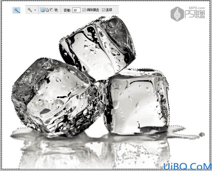 Photoshop快速抠出透明冰块教学