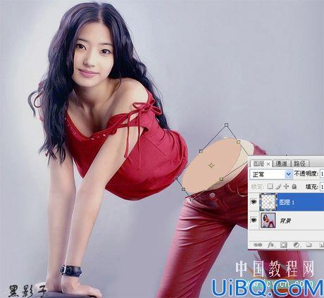 Photoshop合成断裂的水果女孩