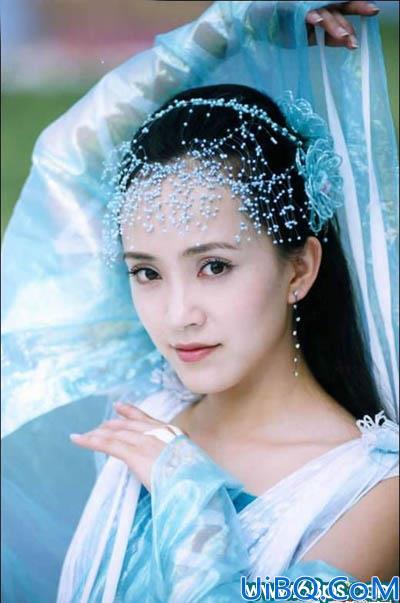 Photoshop制作仿手绘的古典封面美女