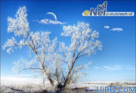 Photoshop打造梦幻的月色雪景