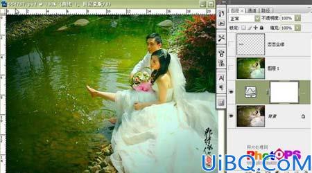 Photoshop给单调的婚纱照片润色