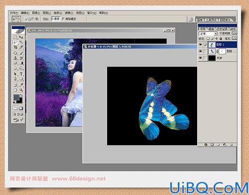 用Photoshop打造梦幻蝴蝶女孩