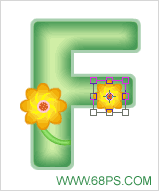 Photoshop制作卡通鲜花文字