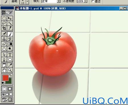 PHOTOSHOP绘作逼真蕃茄