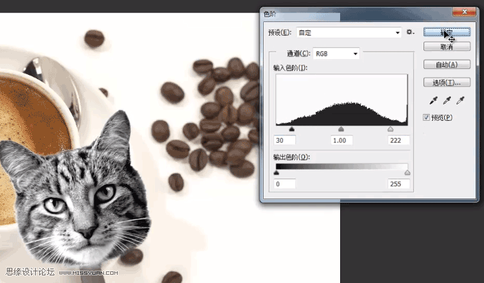 场景合成，通过Photoshop合成猫咪拉花图案的咖啡