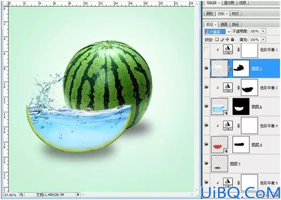 奇幻合成，通过Photoshop合成一个创意的西瓜鱼缸