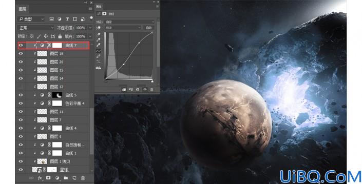 场景合成，用Photoshop合成一个给星球带上耳机的创意场景