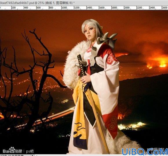 cosplay照片后期场景合成实例