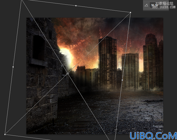 Photoshop cs6合成城中战场场景教程