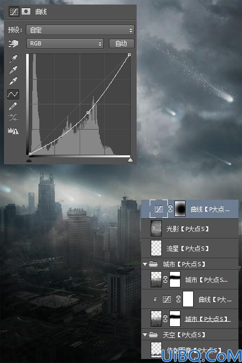 场景合成，合成未日城市科幻场景教程