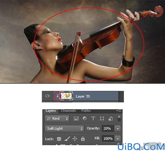 Photoshop CS6合成浴火天使效果图片