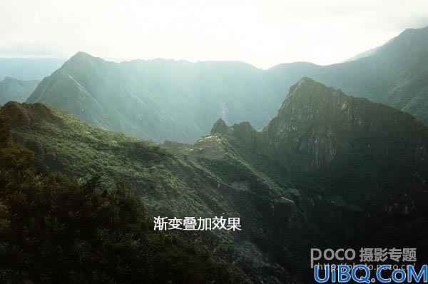 场景合成，合成落日山峰场景