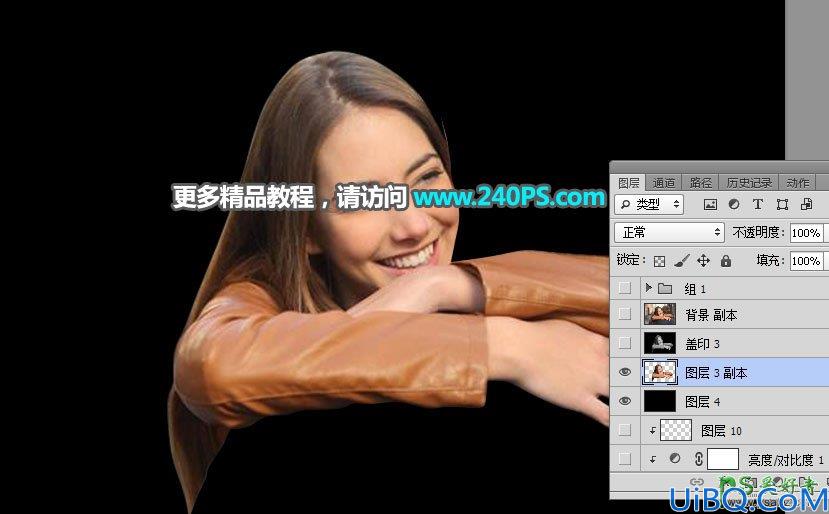 Photoshop人像合成实例：创意打造从碎石纹理墙面中出来的石质女孩特效图