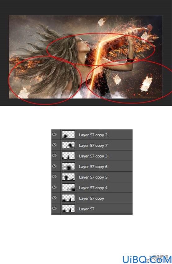 Photoshop CS6合成浴火天使效果图片