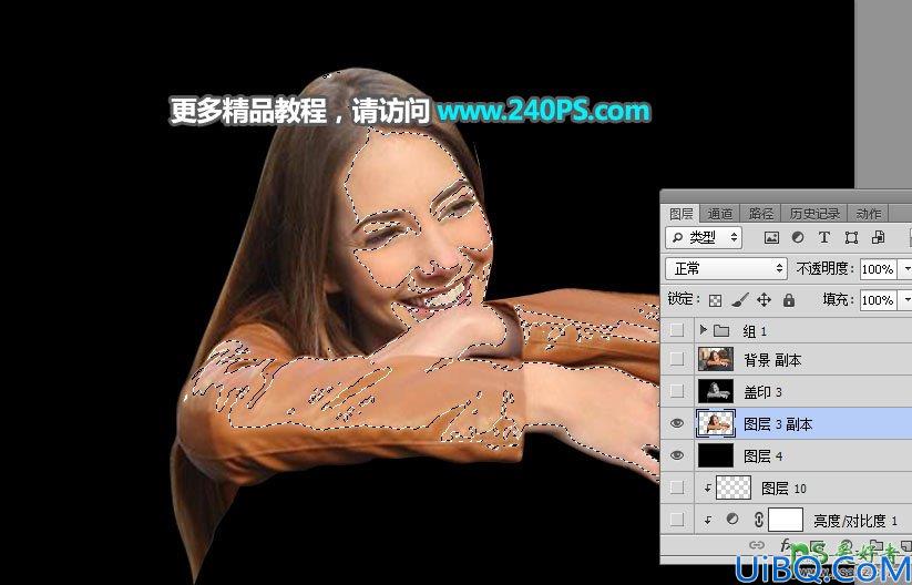 Photoshop人像合成实例：创意打造从碎石纹理墙面中出来的石质女孩特效图