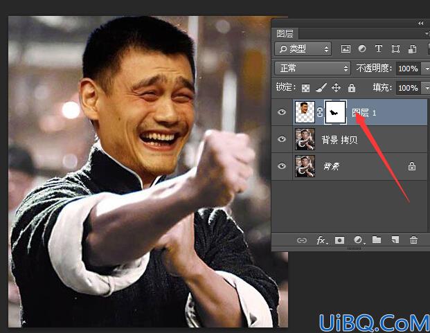 用Photoshop给明星甄子丹合成换上姚明的脸