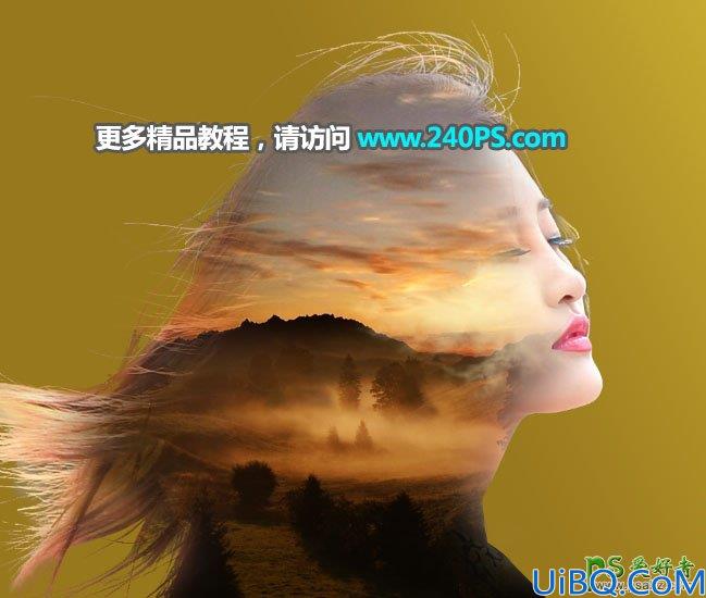 Photoshop人像合成教程：打造美女人物头像中的唯美风景世界