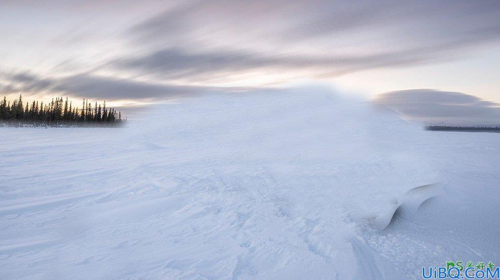 Photoshop创意合成腾云驾雾般的冬季滑雪场景特效图片。