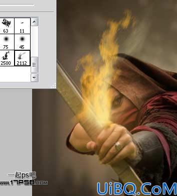 用Photoshop合成手握火焰弓箭的刺客