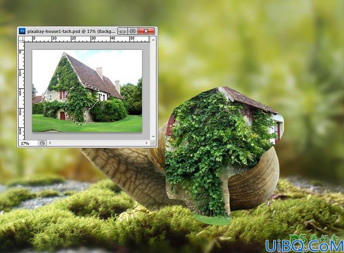 Photoshop合成教程：创意打造蜗牛背上唯美意境风格的梦幻房子场景特效