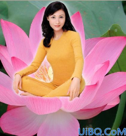 Photoshop图像的合成—花中仙子的制作