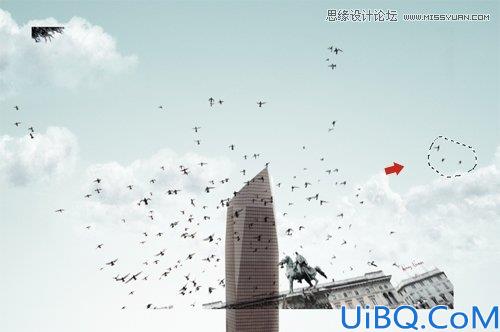 Photoshop合成从悬浮空中城市掉落的卡车