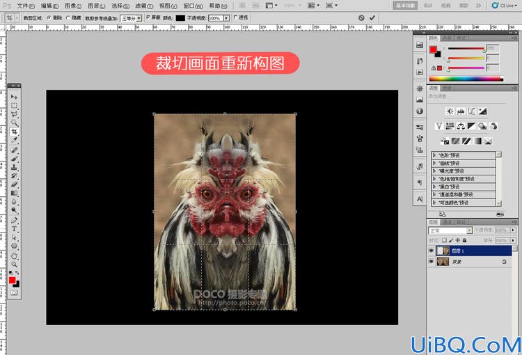 Photoshop用镜像合成可怕公鸡
