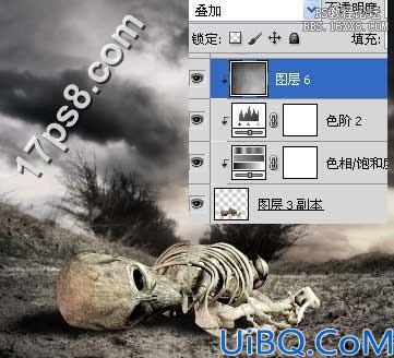 用Photoshop合成死亡场景-骷髅与玫瑰