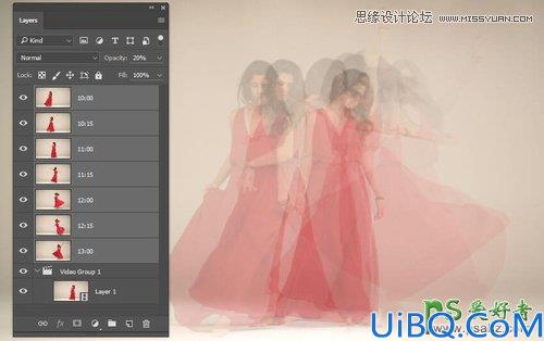 Photoshop美女人像合成教程：创意打造人像幻影效果图，时尚风格人像幻影