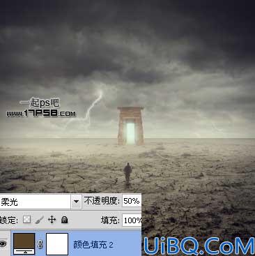 用Photoshop合成沙漠风暴之门
