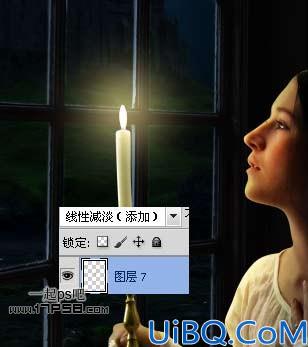 用Photoshop合成烛光美女夜景