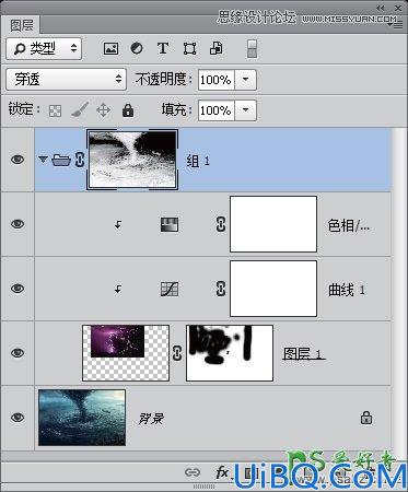 利用photoshop把海洋中的水龙卷与闪电合成出闪电炸裂龙卷风的效