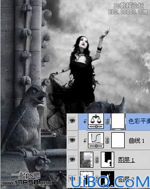 Photoshop图片合成-暗夜女巫