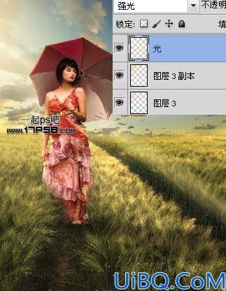 用Photoshop合成夏天美女场景