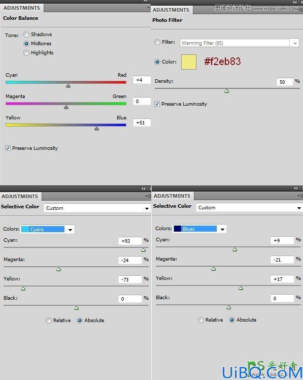 Photoshop合成教程：利用素材,笔刷，调整图层合成秋季唯美的城堡场景图