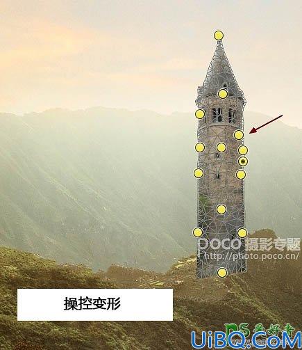 Photoshop图片合成实例：创意打造霞光中西域古建筑屹立在山峰中的场景特