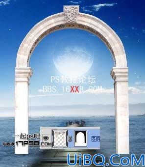 Photoshop教程:合成一款穿越星空的拱门