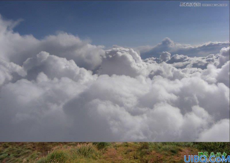 Photoshop合成教程：创意打造在云端中骑着鲸鱼飞行的梦幻城堡场景图片