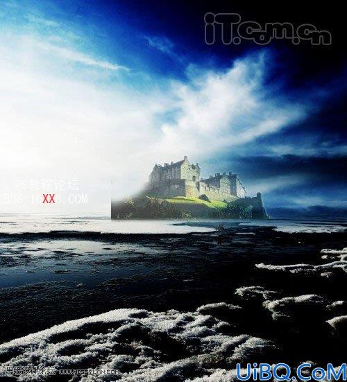 Photoshop教程:制作一座神秘的海上城堡