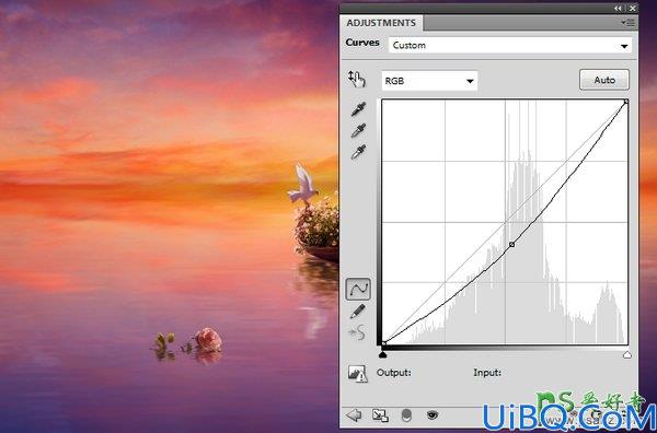 Photoshop合成教程：营造一个落日黄昏中木船驶过湖泊的梦幻场景特效图片